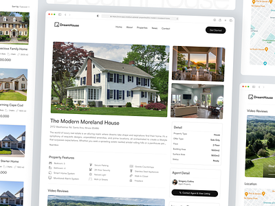 DreamHouse - Real Estate Detail Properties Page airbnb architecture building e commerce home building hotel booking house house rental interior design landing page property property website real estate real estate agency real estate landing page recidence shopify skycanner villa webflow