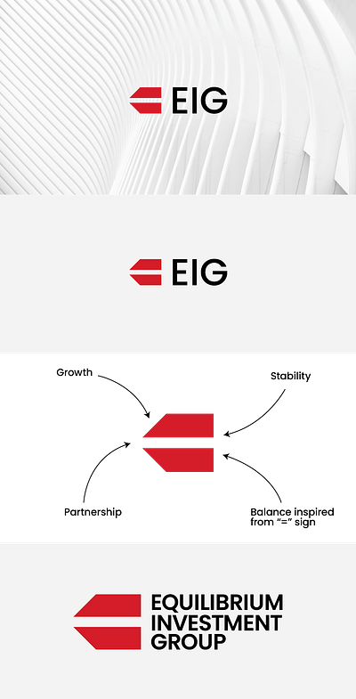 EIG (Equilibrium Investment Group) Concept branding design graphic design icon logo logodesign