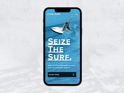 Surfboard Ecommerce Mobile Site app ecommerce surf textured