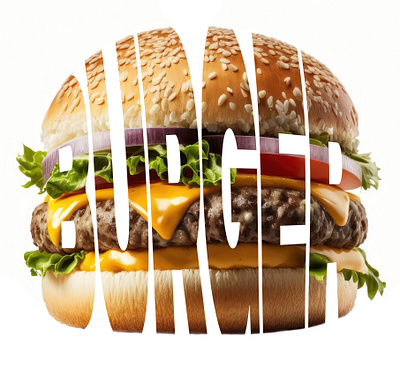 Burger Typography adobe graphic design photoshop