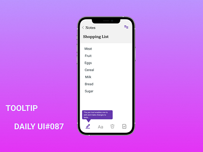 DailyUI #087- Tooltip app branding design graphic design ui ux