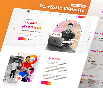 Personal Portfolio Website Design branding design graphic design minimal portfolio website ui uiux design uiuxdesign unique ux website design