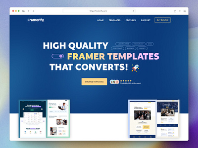 Framerify - A Framer Template Marketplace design framer framerify marketplace no code tempaltes noocode responsive design templates ui web design webflow