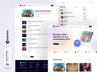 OpenSea NFT marketplace redesign 3d app buer seller buy sell design system figma filter illustration landing page marketplace neel nft prakhar sharma token ui ux wallet web website