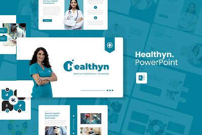 Healthyn PowerPoint Template blue business gsl healthyn hospita key medical modern ppt pptx presentatio template ui website white