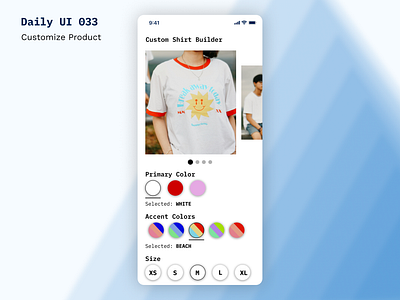 Daily UI 033: Customize Product dailyui dailyuicustomize design figma mobile ui uidesign