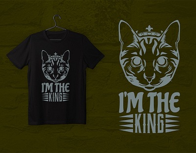 Cat Typography T-Shirt Design branding graphic design logo