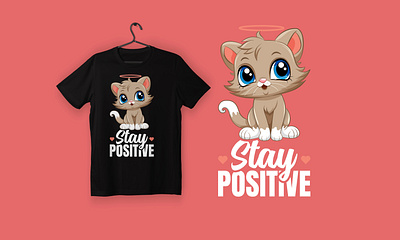 Cute Cat T-Shirt Design branding clothing fashion design graphic design logo tshirt