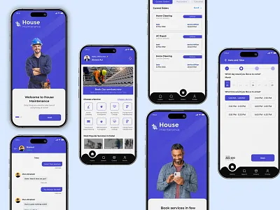 House Maintenance Mobile App application design figma figma mobile app photoshop ui design ui figma ui ux ui ux designer