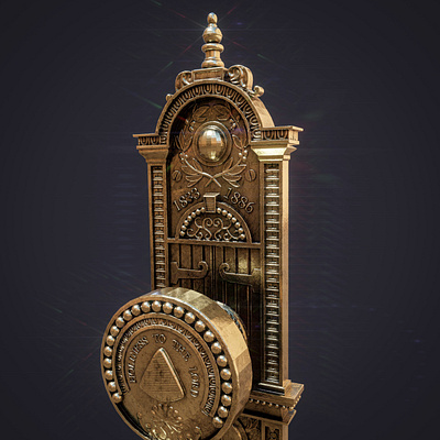 Ornate Knob 3d