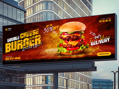 Restaurant food burger billboard outdoor advertisement design billboard print branding burger ads billboard food food advertising billboard foods display ads restaurant billboard design