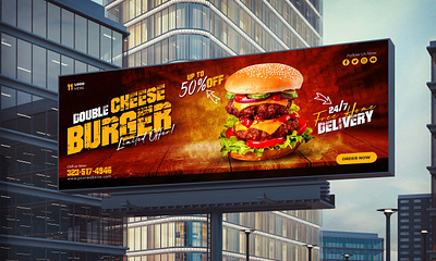 Restaurant food burger billboard outdoor advertisement design billboard print branding burger ads billboard food food advertising billboard foods display ads restaurant billboard design