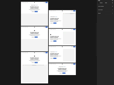 Responsive Web Hero Layouts in Figma branding design design system figma hero interface landing page ui ui kit ux web design