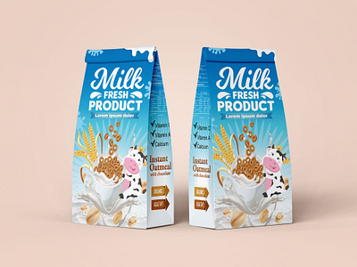 Cow milk products. Branding and packaging brand identity character design dairy food milk healthy illustration milk packaging natural organic package packaging packaging design