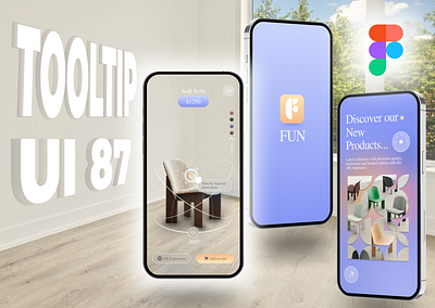 UI 87_Tooltip app ar dailyui figma furniture gradient mobile phone tip tool tooltip ui ui 87