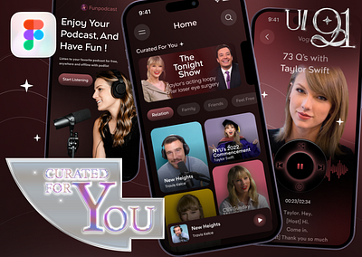 UI 91_Curated For You app curated curated for you dailyui elegant figma gradient mobile phone ui ui 91