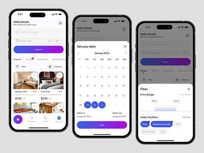 HotelHub - Hotel Booking App app app design apps booking design hotel hotel app hotel booking hotel design app hotel mobile interface mobile mobile design mobileapp travel ui ui design uiux