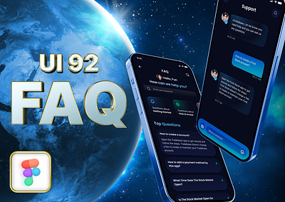 UI 92_FAQ app dailyui faq figma mobile phone ui ui 92 website