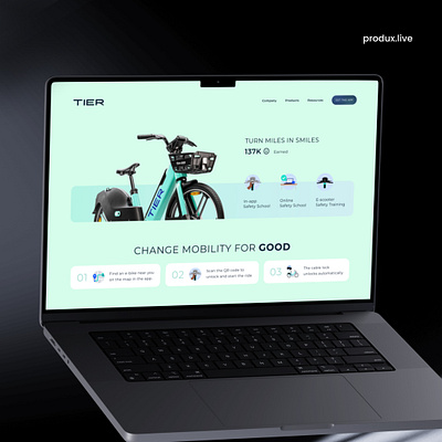 TIER Scooter Website UI figma interface visualdesign