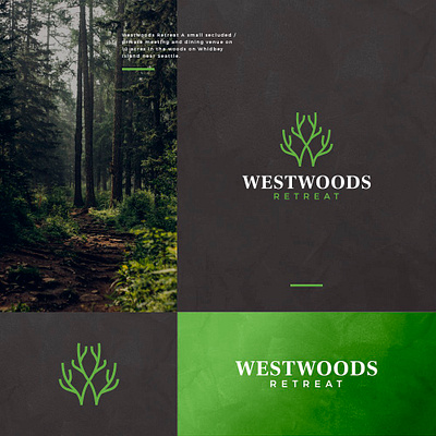 Creative and Unique Logo Design for WESTWOODS RETREAT 3d animation brand design branding design graphic design illustration logo motion graphics stationery ui