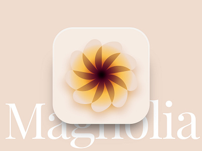 Magnolia icon branding design flower icon illustration logo magnolia mark mental health relax ui