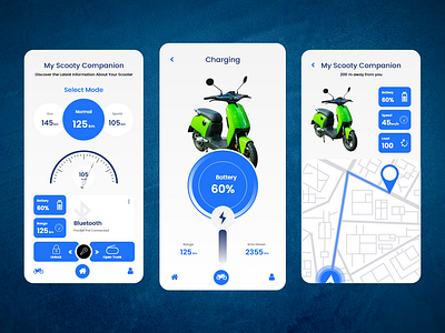 E-Scooter App UI Design app ui e scooter app e scooter app design e scooter app ui e scooter app ui design mobile app design