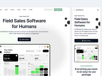 SUPERSALES - Field Sales Software Landing Page