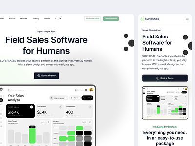 SUPERSALES - Field Sales Software Landing Page