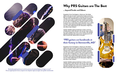 PRS Guitars InDesign Spread adobe branding design indesign