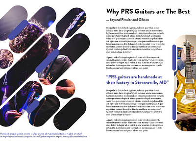 PRS Guitars InDesign Spread adobe branding design indesign