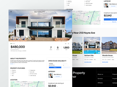 Property Detail Page - Artemis clean design desktop detail page minimalist monochrome property real estate ui uiux ux web website