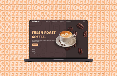 Coffeerio - UI Design branding graphic design ui website