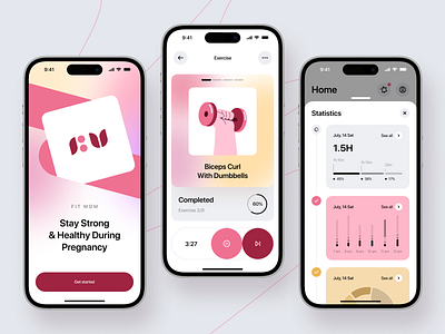 Fitness Mobile App Design Concept app design fitness fitness app mobile mobile app mobile app design wellness