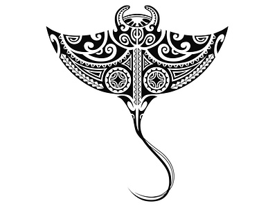 Manta Ray Maori Style design graphic design illustration manta maori polynesian ray