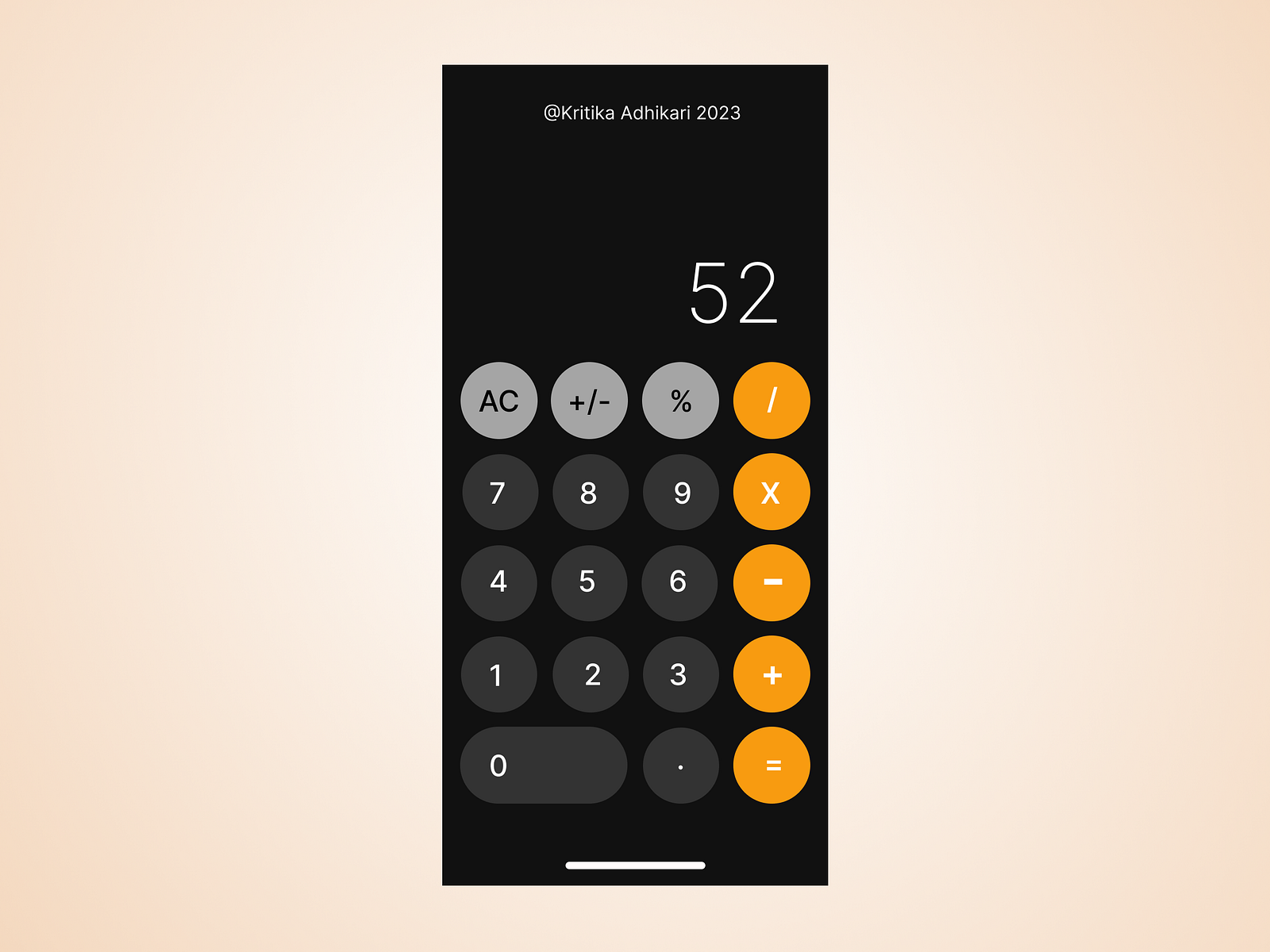 IOS CALCULATOR by Kritika Adhikari on Dribbble