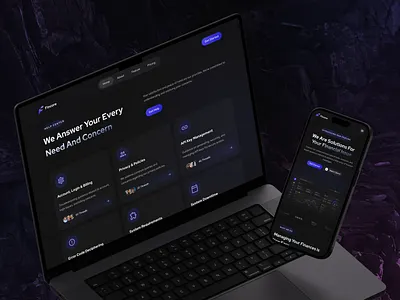 Fincore - Get Help (Mockup Version) banking company profile dark mode finance fintech fintech company framer framer template get help help center landing page technology web design web development web template website