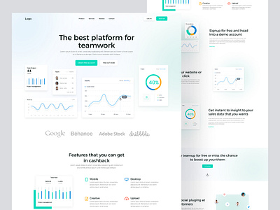 Saas landing page design