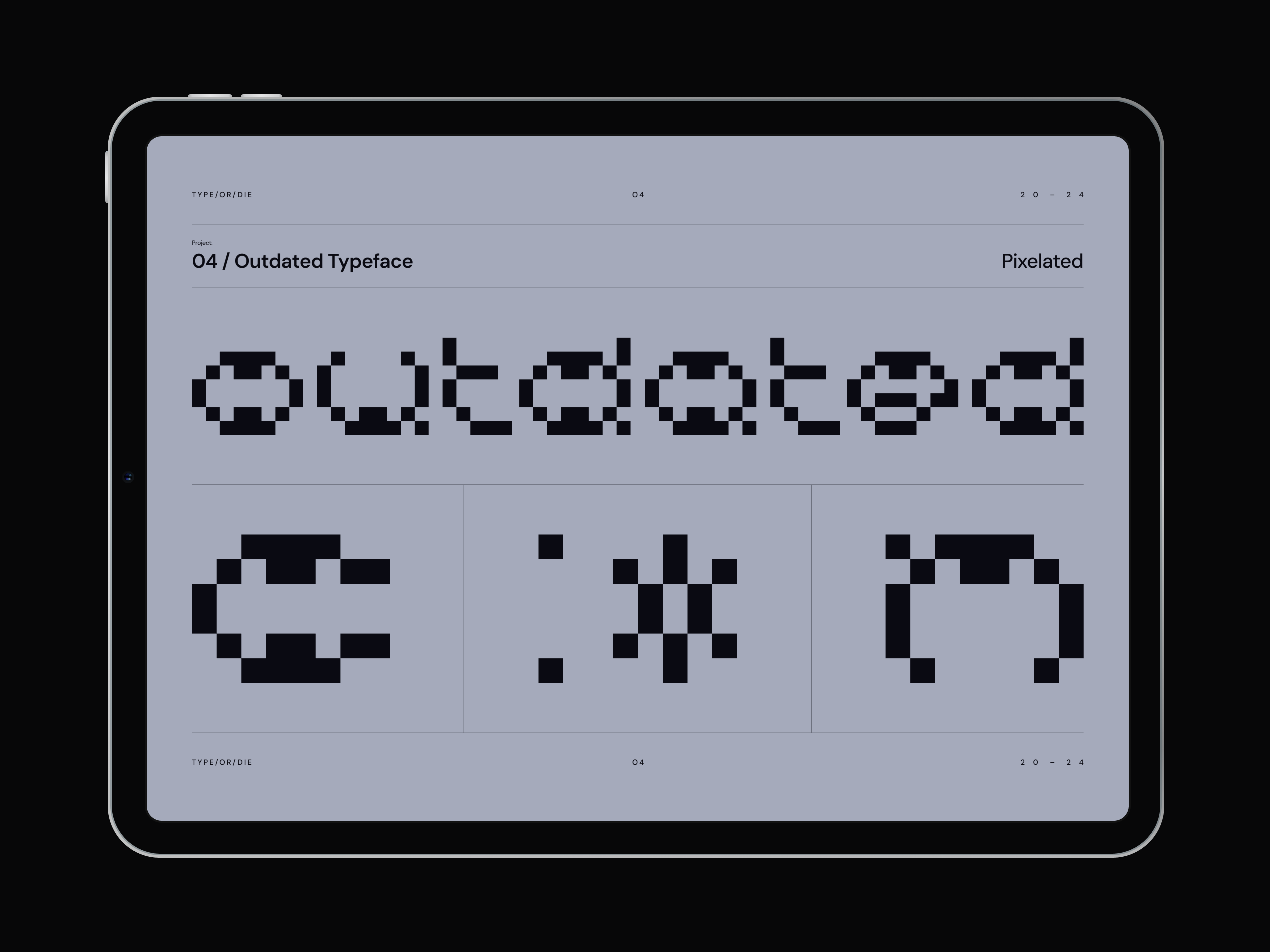 Outdated Typeface 36 days of type 80s 8bit lettering letters minimal pixelated retro type typeface design typo typography