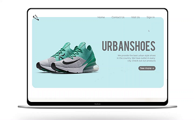 Website Design for Online Sneaker cads store nike minimal shoe store ui website