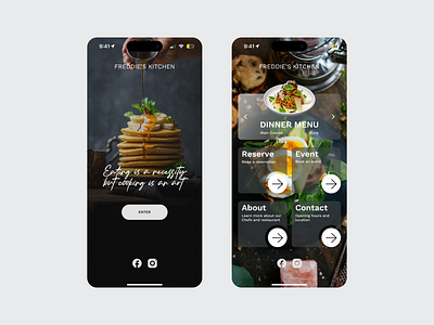 Restaurant page | Mobile website design dailyui design mobile mobile website ui ui design wap website