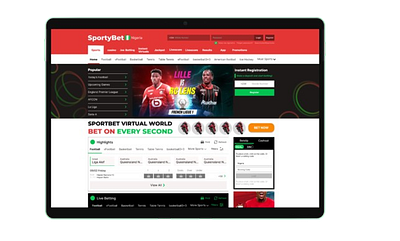 Sportybet landing page figma product design ui ux webdesign