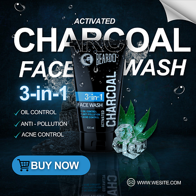 Face wash advertisement canva graphic design social media advertisement