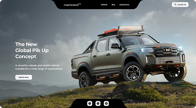 Mahindra's new Global Pik Up Concept design automobile concept design landing mahindra motion graphics ui website