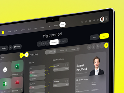 Salesforce CRM - Migaration Tool Dashboard admin app app design automation b2b business corporate crm dashboard design mapping migration optimization product design saas software ui ux web web app