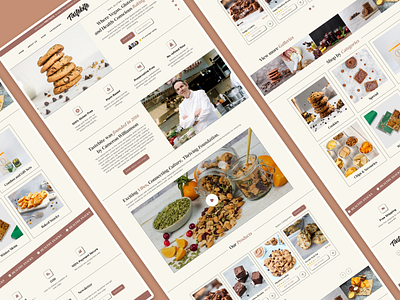 Taste Bite Kitchen Website bakery design plant based redesign snack snacks uidesign uiux web website