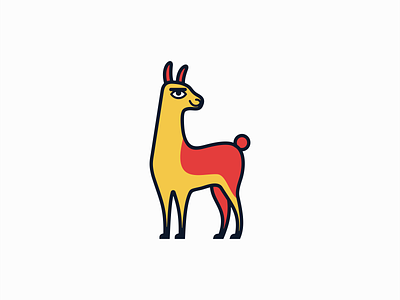 Llama Logo alpaca animal branding cartoon cute design emblem icon identity illustration lines llama logo mark mascot pet symbol vector zoo