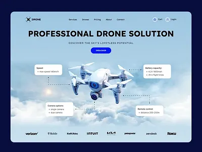 E-Commerce UI/UX Solutions for Drone Marketplace design drone website drones e commerce figma design marketplace store ui ui design ux visual design web design website