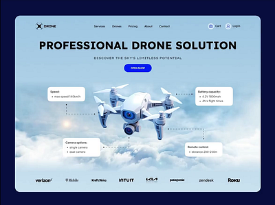 Drone e-commerce Website design drone website drones e commerce figma design store ui ui design ux visual design web design website