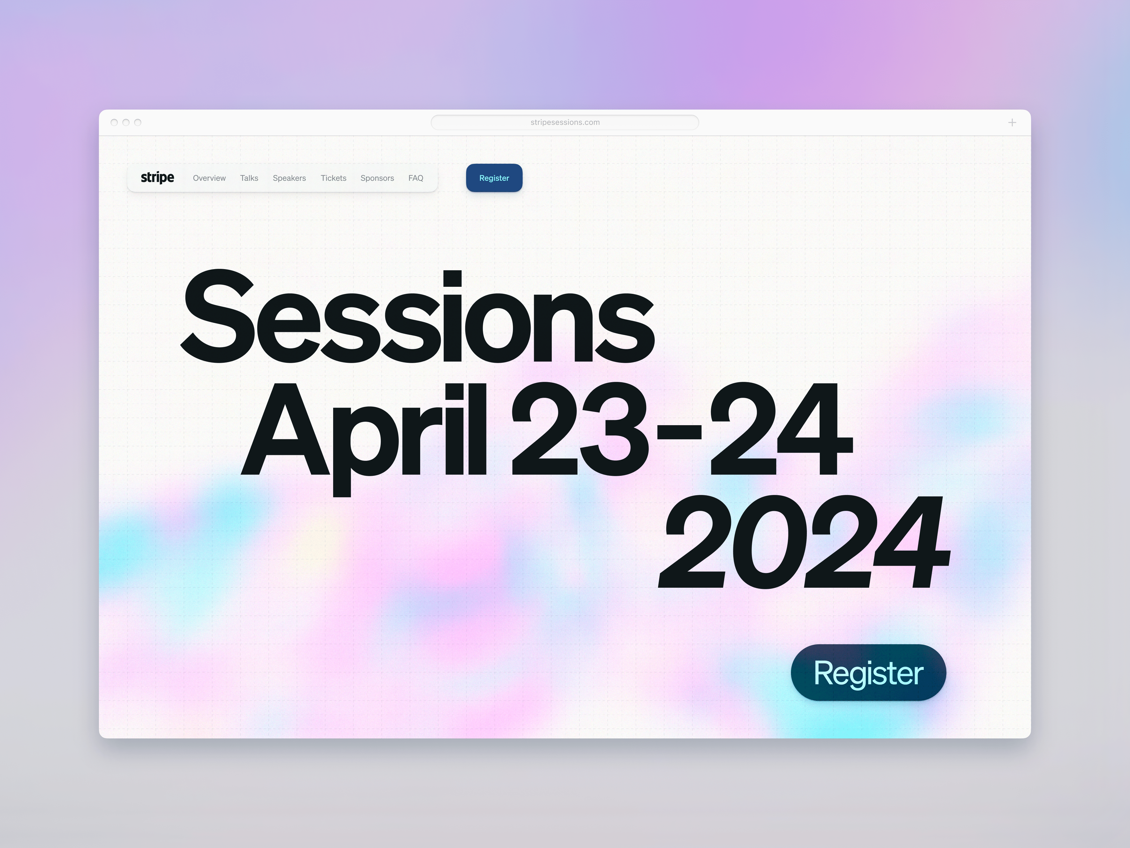 Stripe Sessions explicit grid figma hero landing sessions sketch stripe