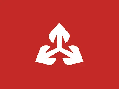 3 Arrows Logo 3 arrows branding logo mark negative space